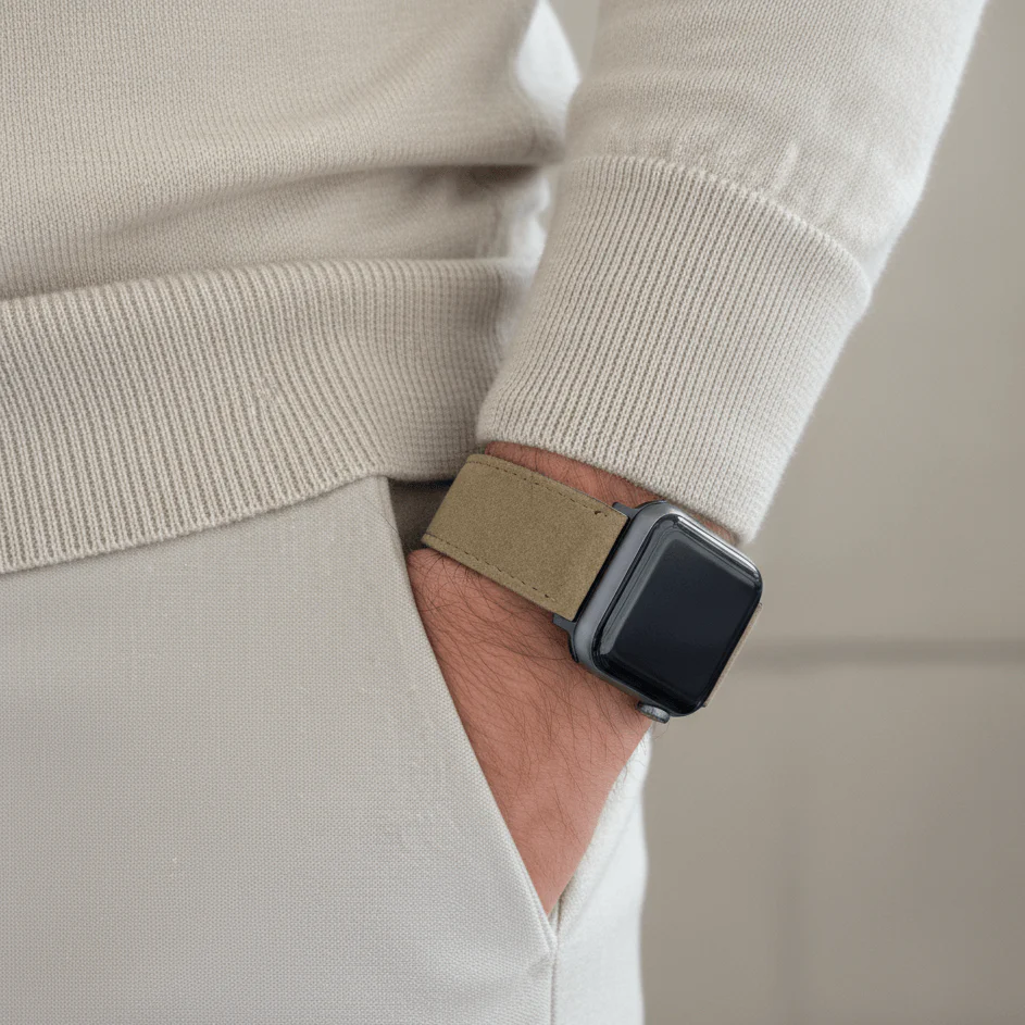 Alcantara – Apple Watch Armband in Beige - Image 2