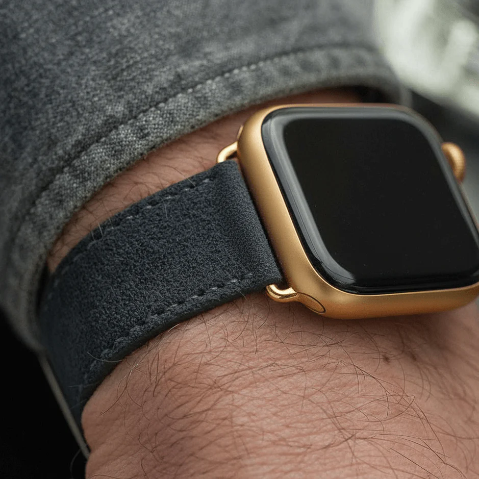 Alcantara – Apple Watch Armband in Dunkelgrau - Image 4