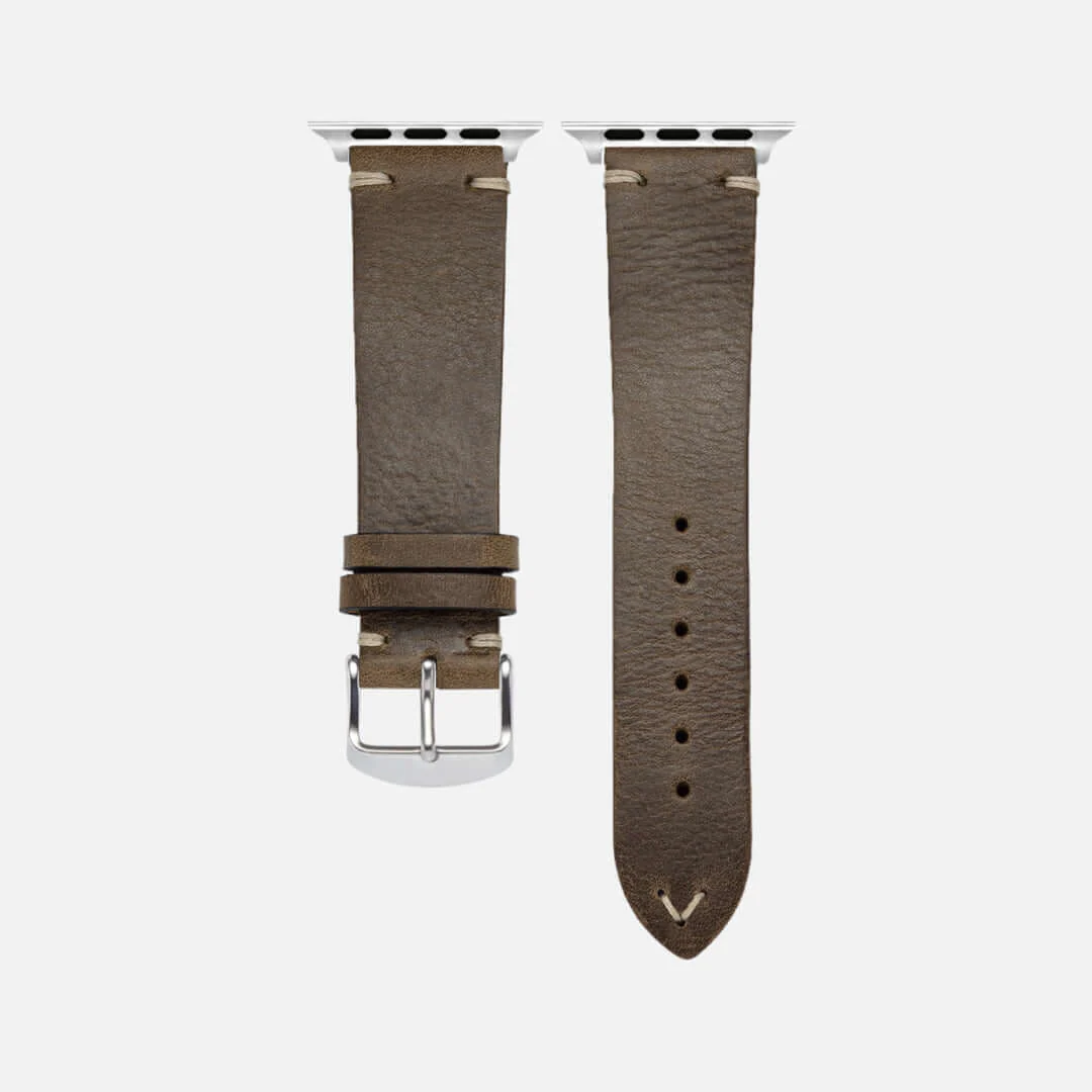 Hunter Apple Watch Armband Leder Olive - Image 10
