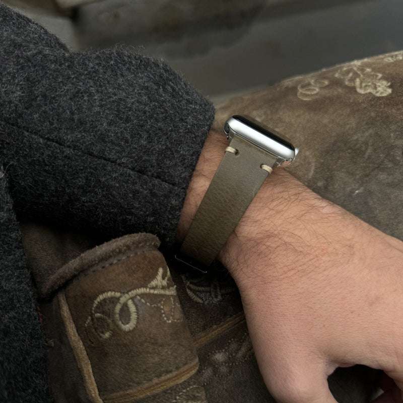 Hunter Apple Watch Armband Leder Olive - Image 6
