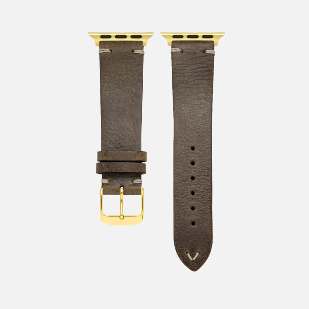 Hunter Apple Watch Armband Leder Olive - Image 9