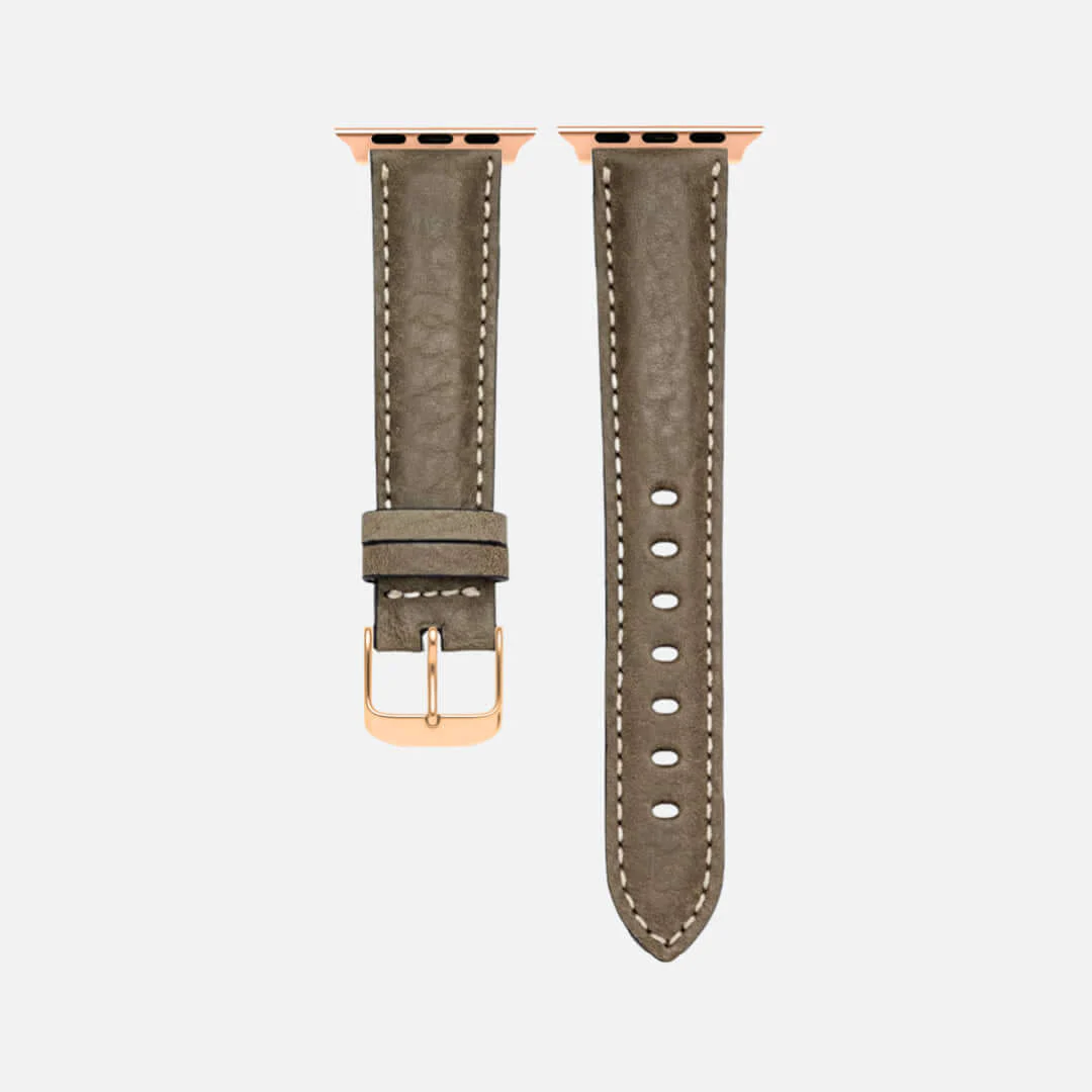 Apple Watch Lederarmband Casablanca – Olivegrün - Image 5