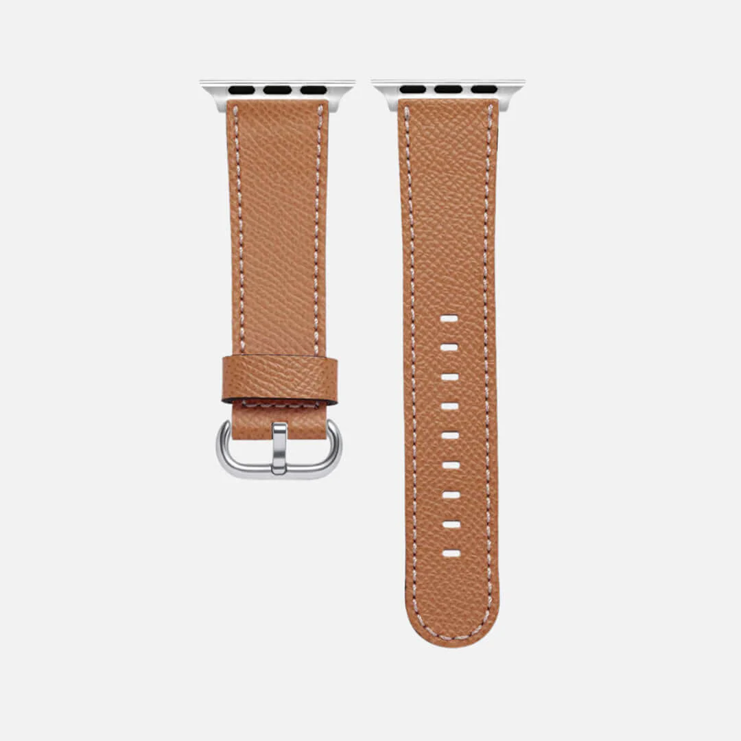 Luxuriöses Apple Watch Lederarmband Damen Cupertino Hellbraun - Image 8
