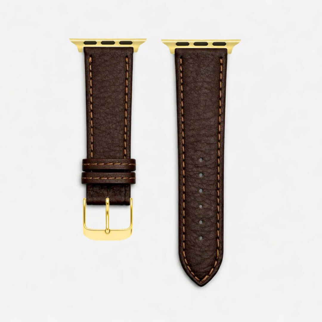 Apple Watch Stierlederarmband Torro Modern Dunkelbraun - Image 6