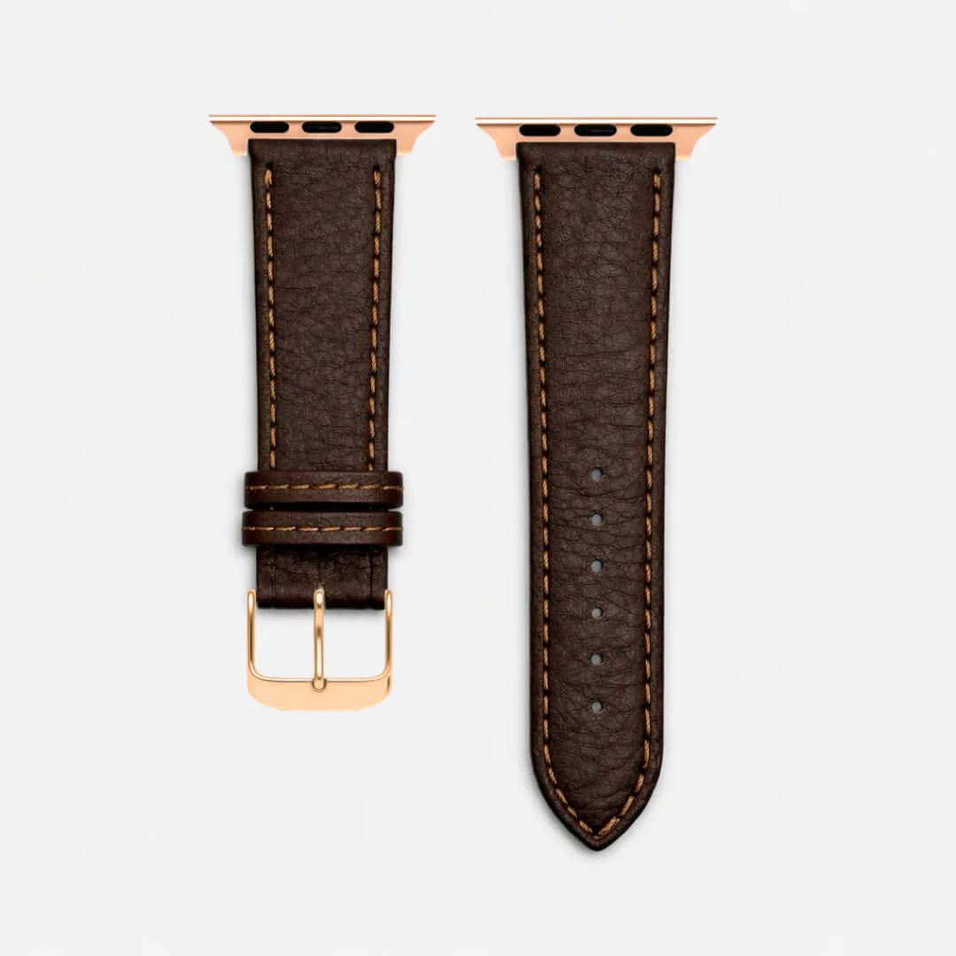 Apple Watch Stierlederarmband Torro Modern Dunkelbraun - Image 7