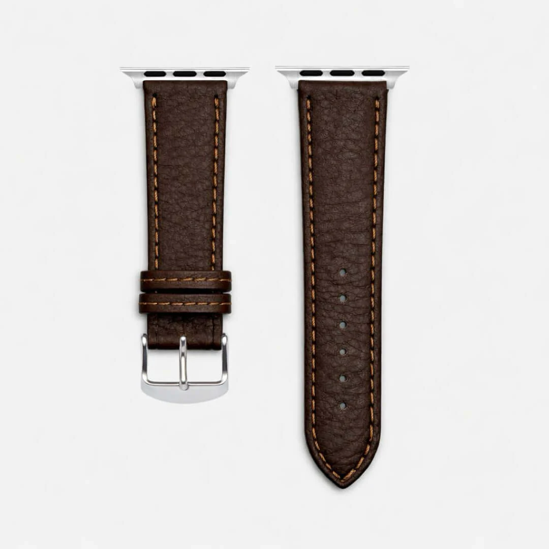 Apple Watch Stierlederarmband Torro Modern Dunkelbraun - Image 8