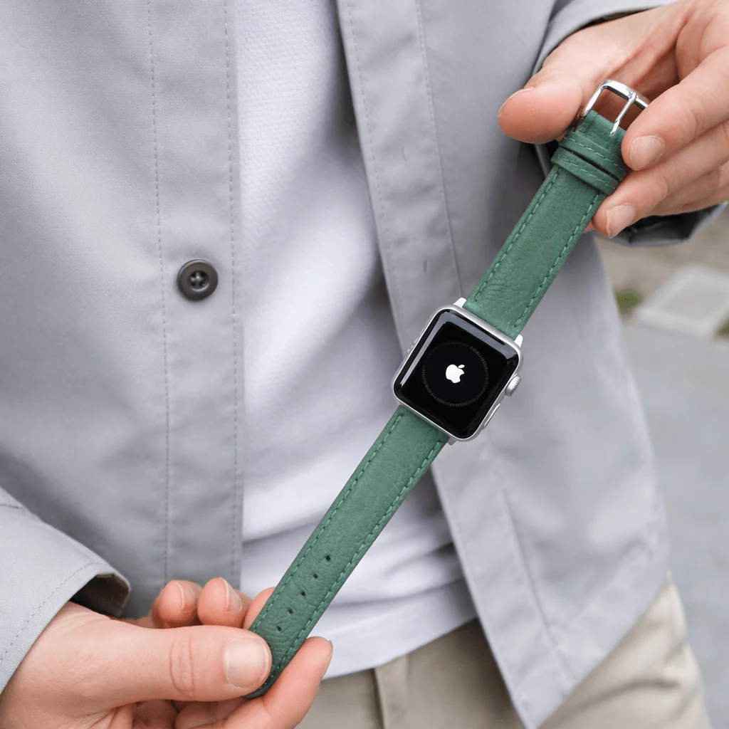 Apple Watch Stierlederarmband Torro Dunkelgrün - Image 3