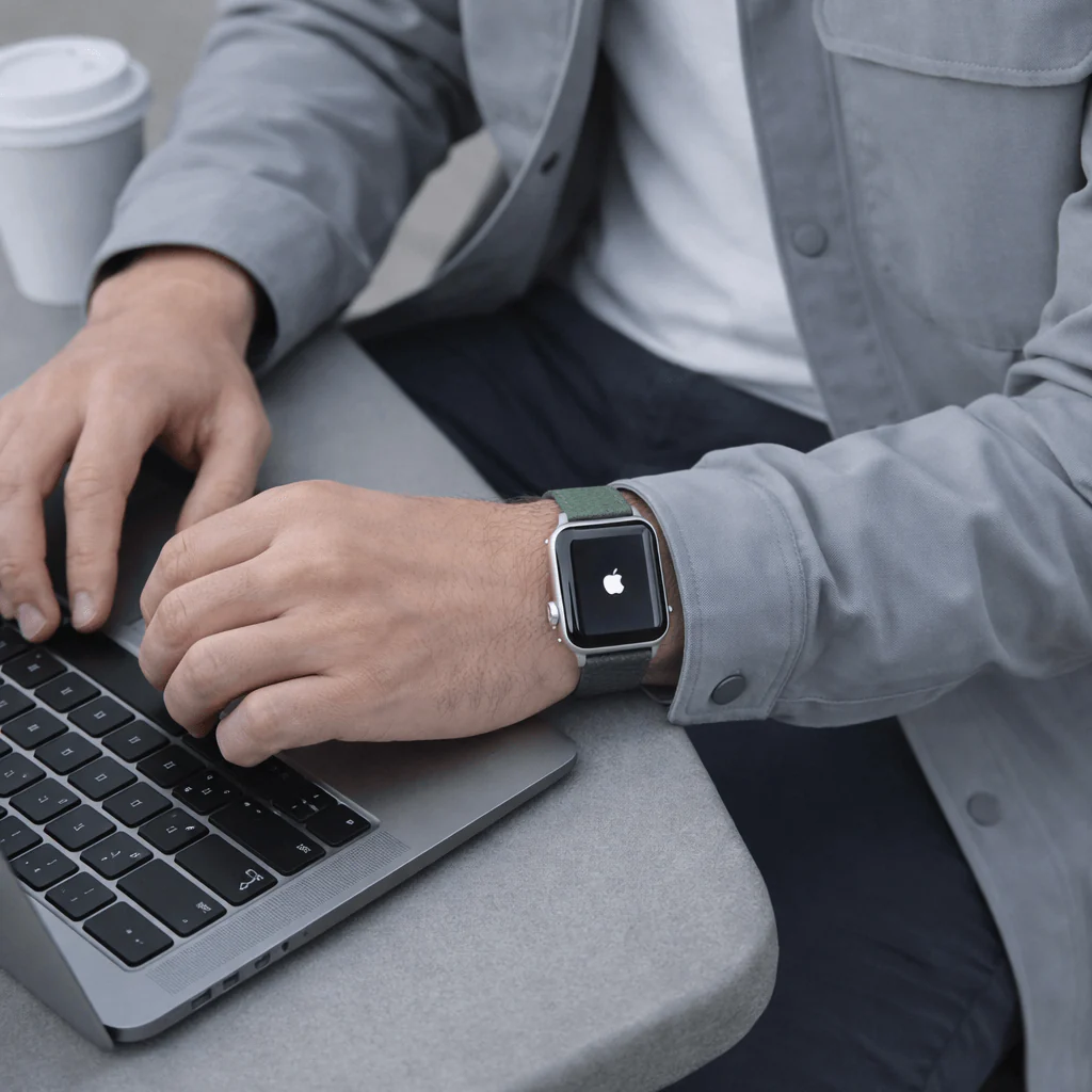Apple Watch Stierlederarmband Torro Dunkelgrün - Image 5