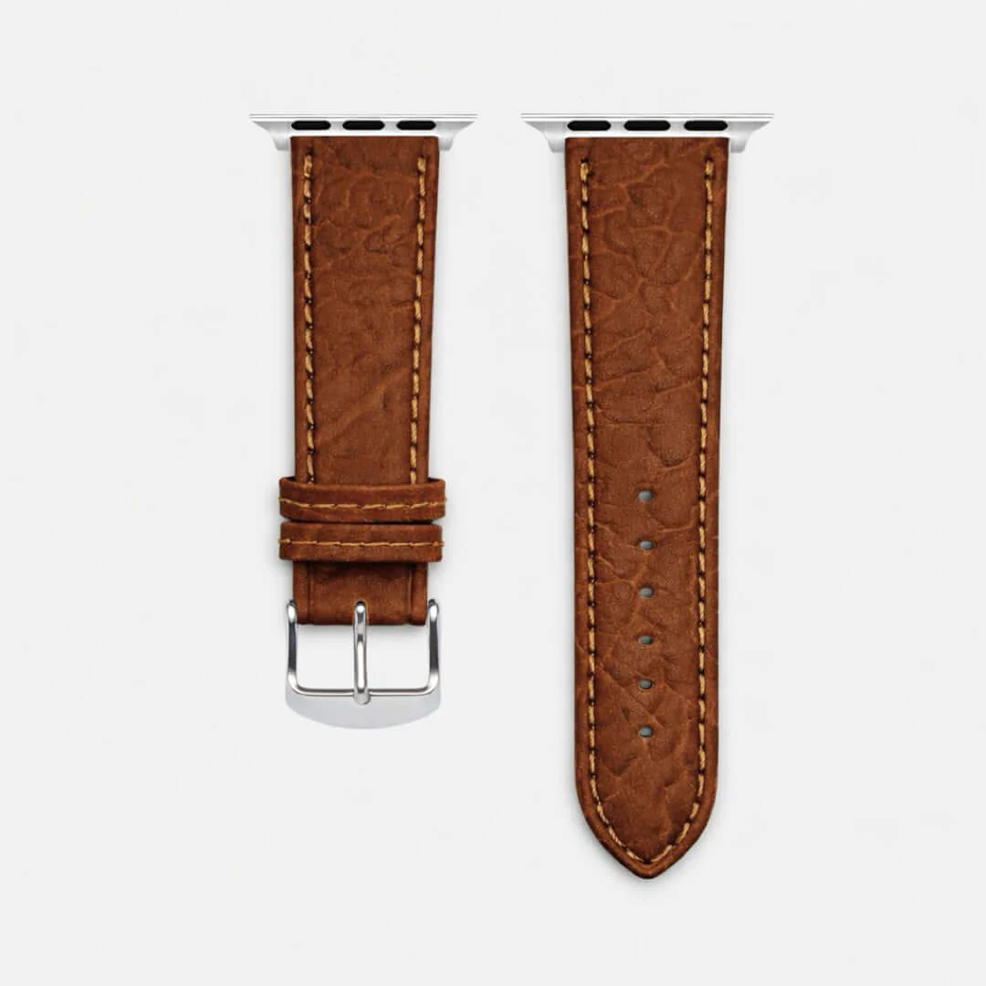 Apple Watch Stierlederarmband Torro Modern Hellbraun - Image 8