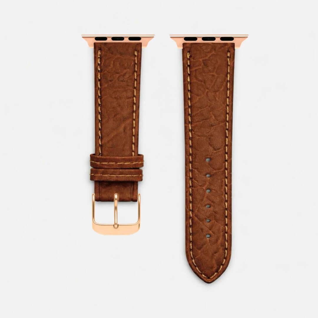 Apple Watch Stierlederarmband Torro Modern Hellbraun - Image 9