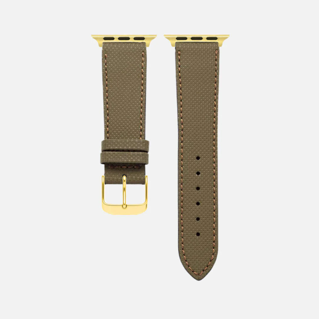 Olivgrünes Apple Watch Lederarmband Wasserfest | Nautilus - Image 16