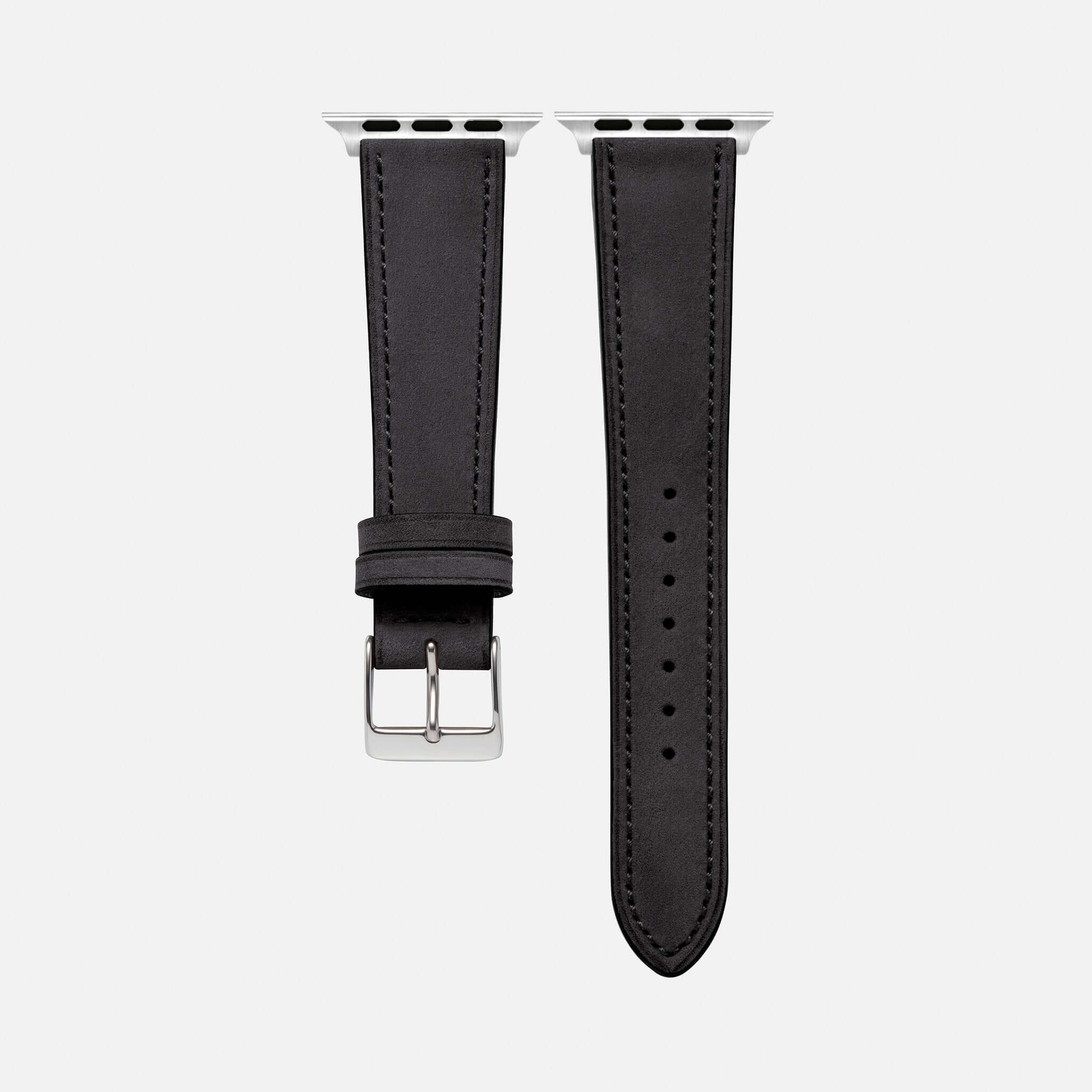 Mountain Apple Watch Lederarmband – Schwarz - Image 10