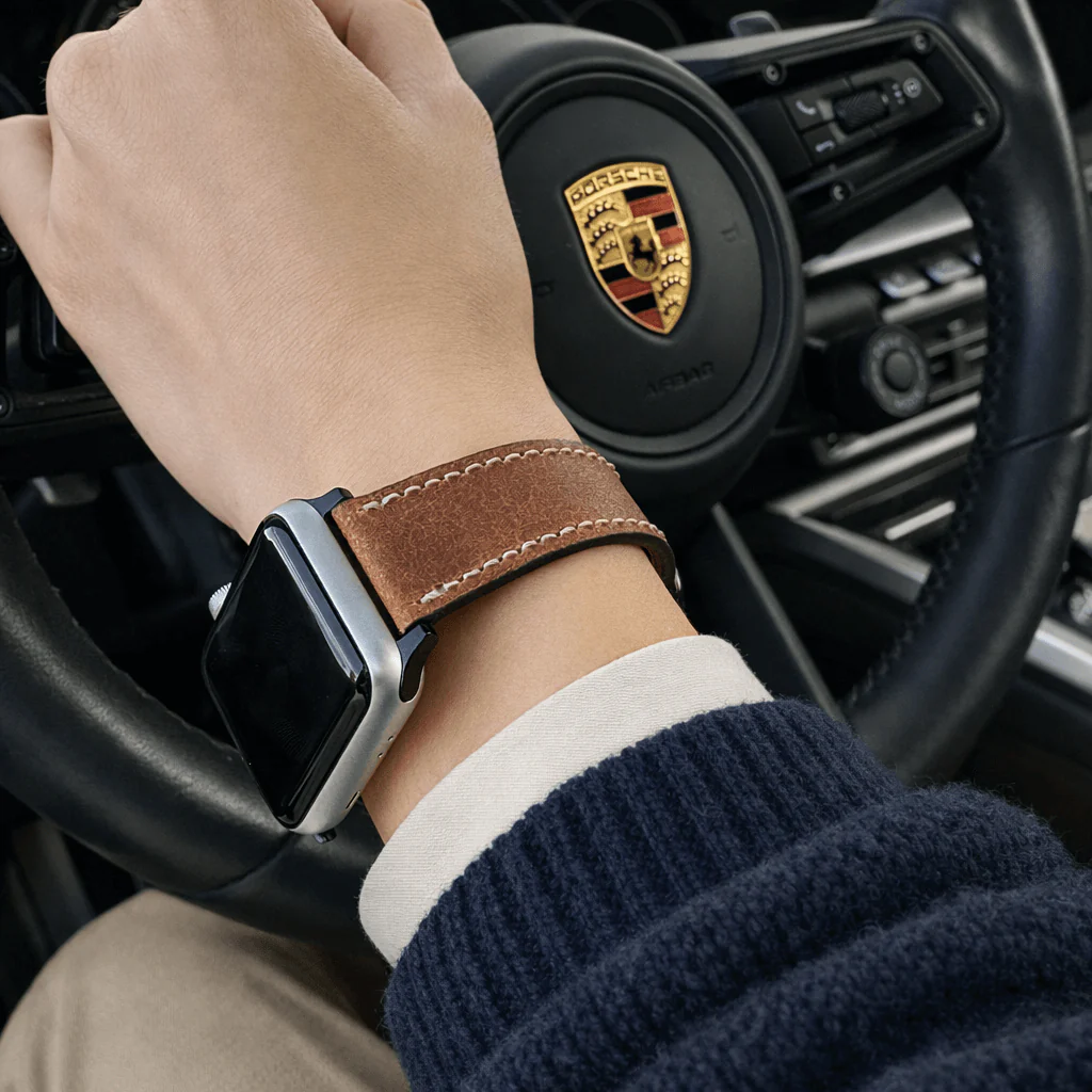 Apple Watch Lederarmband Vintage – Hellbraun - Image 3