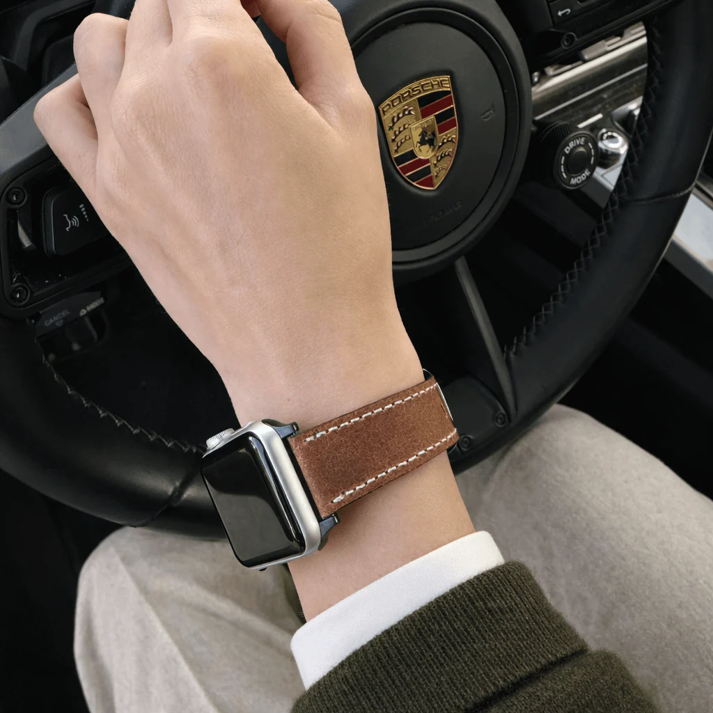 Apple Watch Lederarmband Vintage – Hellbraun - Image 5