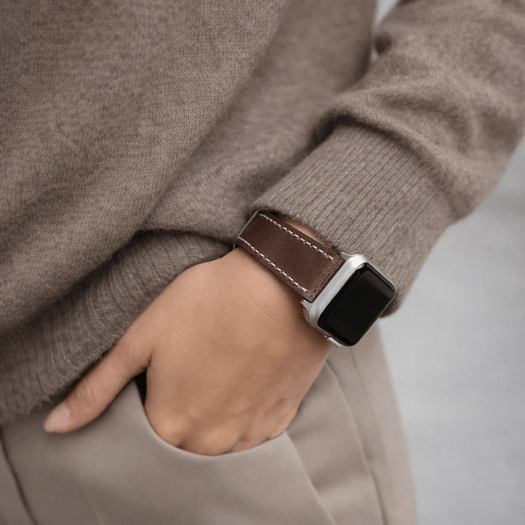 Apple Watch Lederarmband Vintage – Dunkelbraun - Image 3