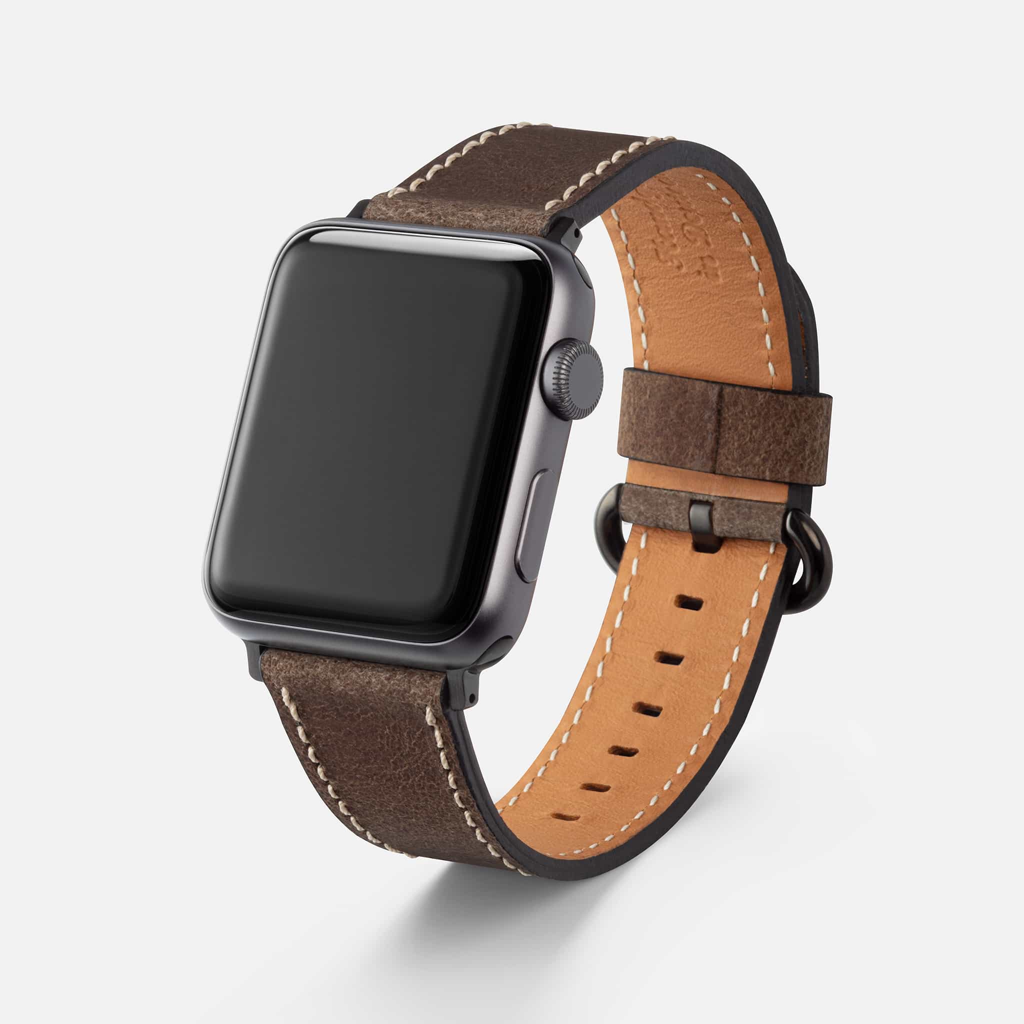 Apple Watch Lederarmband Vintage – Dunkelbraun - Image 5