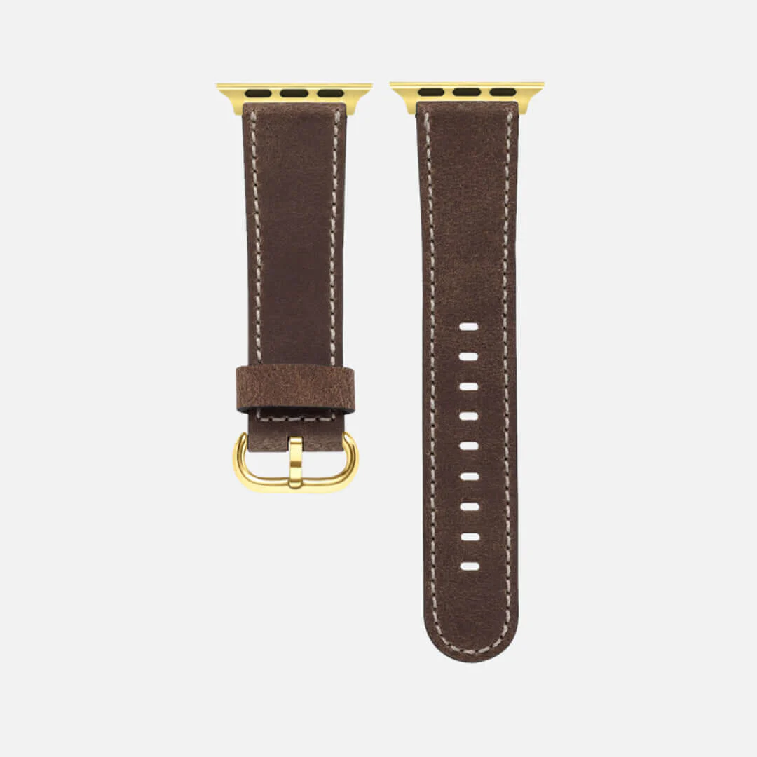 Apple Watch Lederarmband Vintage – Dunkelbraun - Image 8