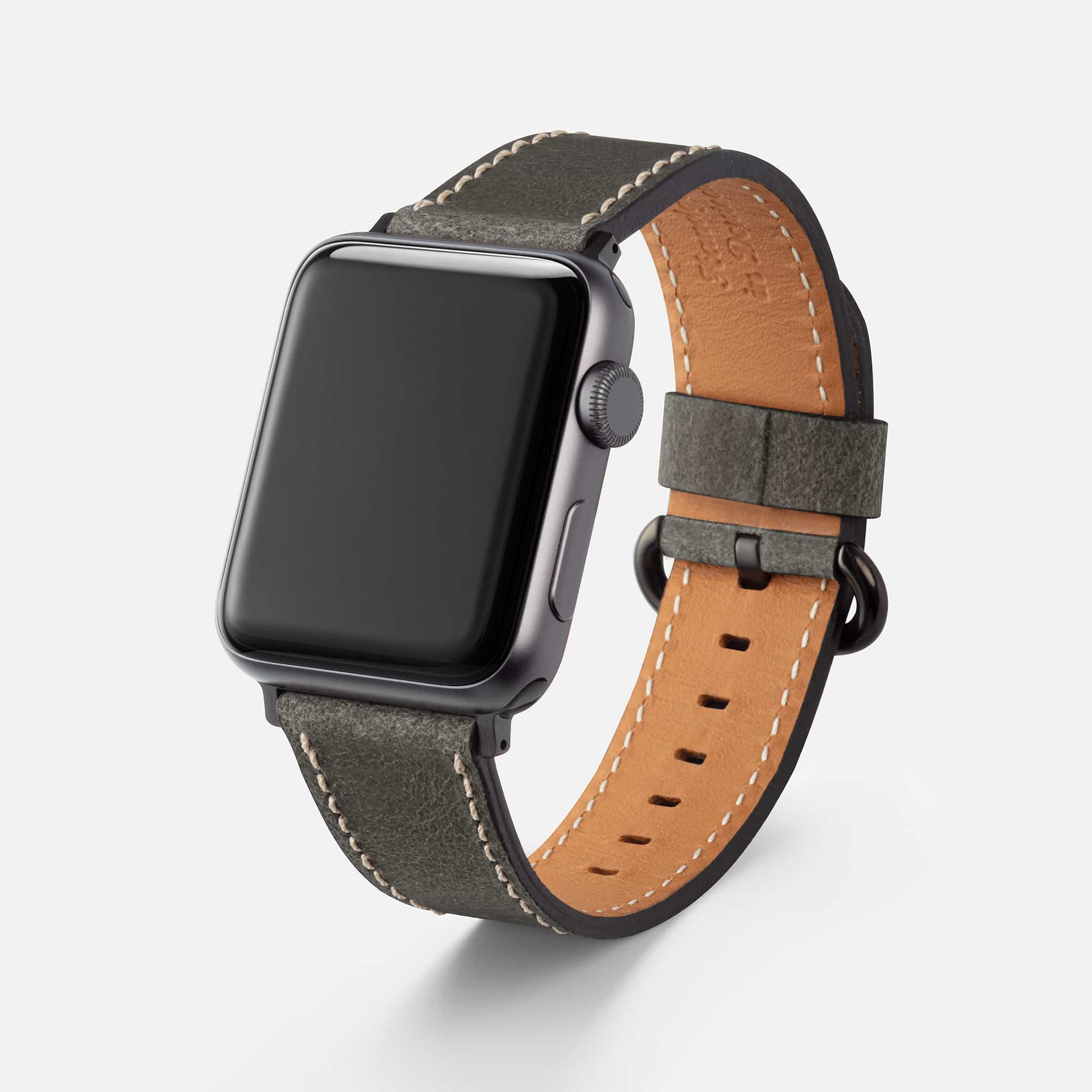 Apple Watch Lederarmband Vintage – Dunkelgrün - Image 3