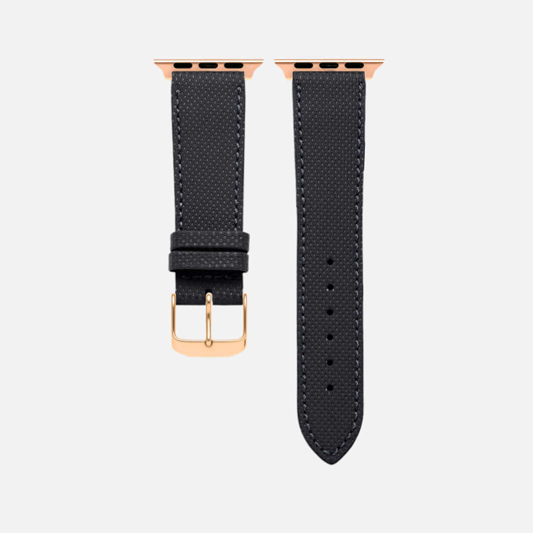 Nautilus Apple Watch Lederarmband – Schwarz, Wasserfest - Image 11
