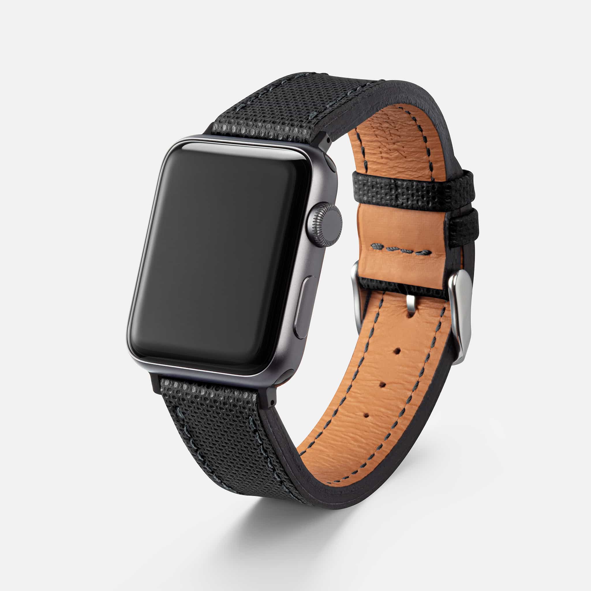 Nautilus Apple Watch Lederarmband – Schwarz, Wasserfest - Image 7