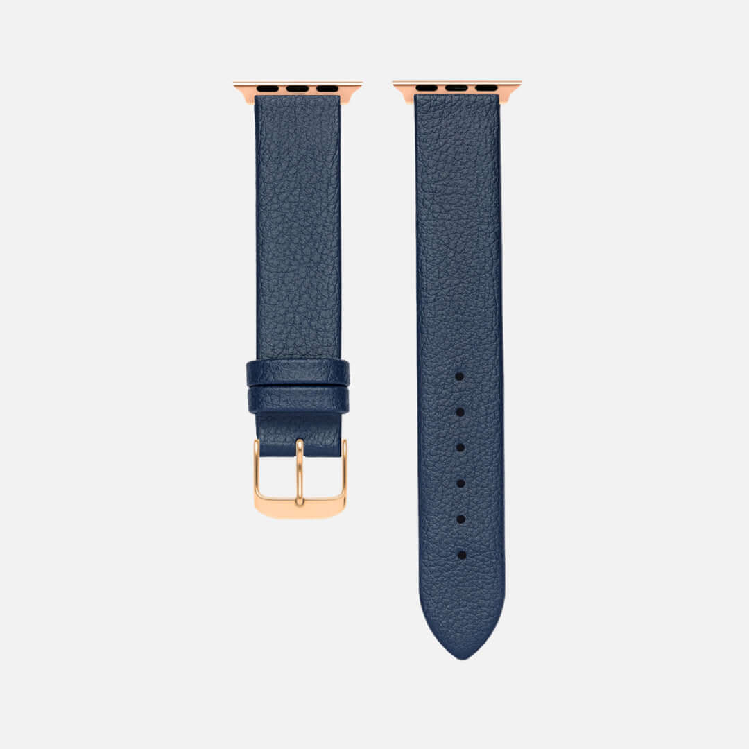 Apple Watch Lederarmband Vegan aus Weinleder – Blau - Image 9