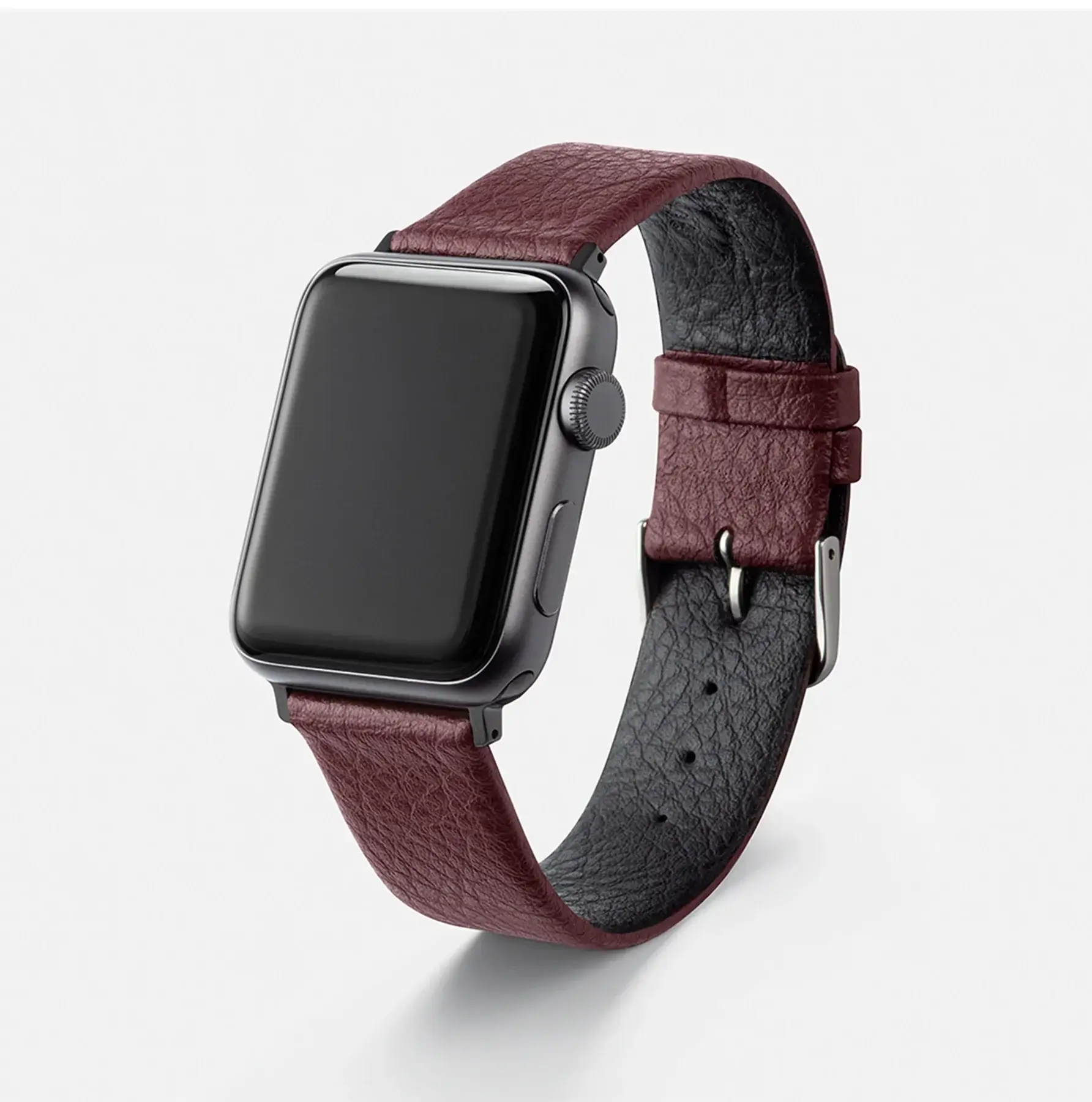 Apple Watch Lederarmband Vegan aus Weinleder – Bordeaux - Image 2