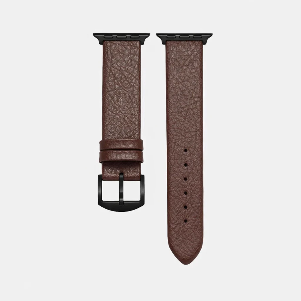 Apple Watch Lederarmband Vegan aus Weinleder – Dunkelbraun - Image 11