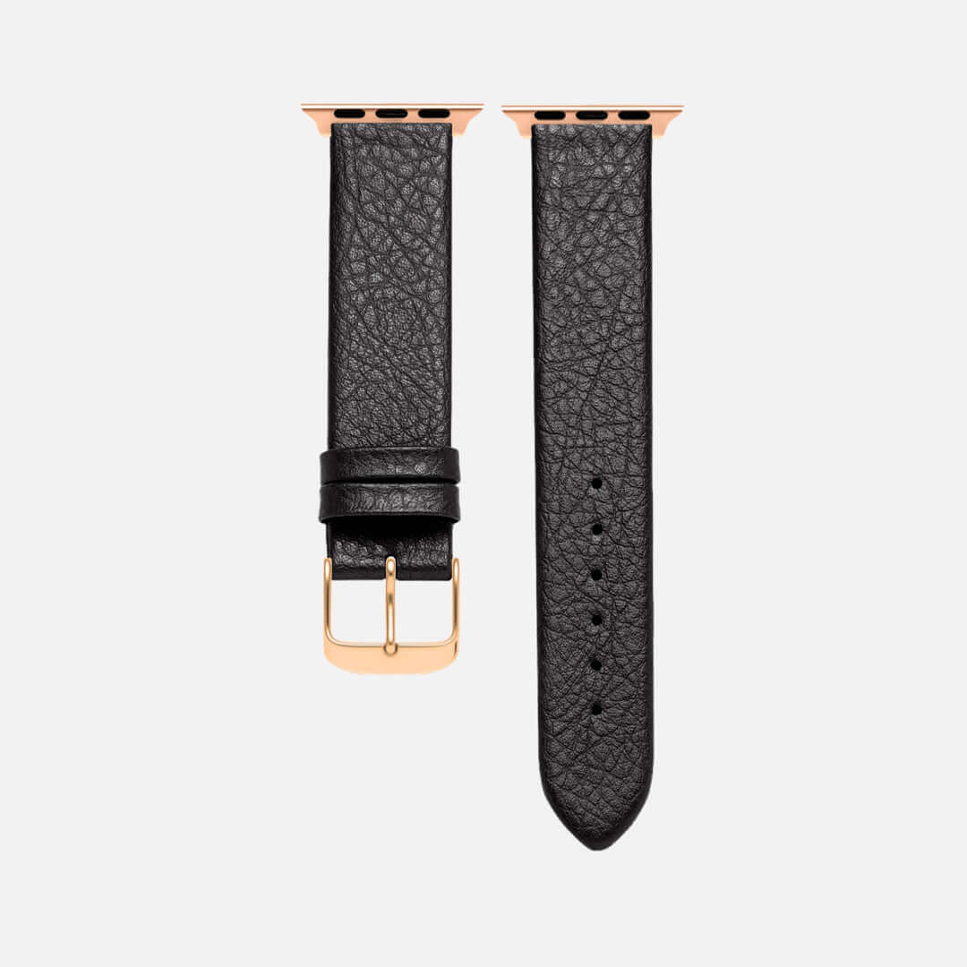 Apple Watch Lederarmband Vegan aus Weinleder – Schwarz - Image 7