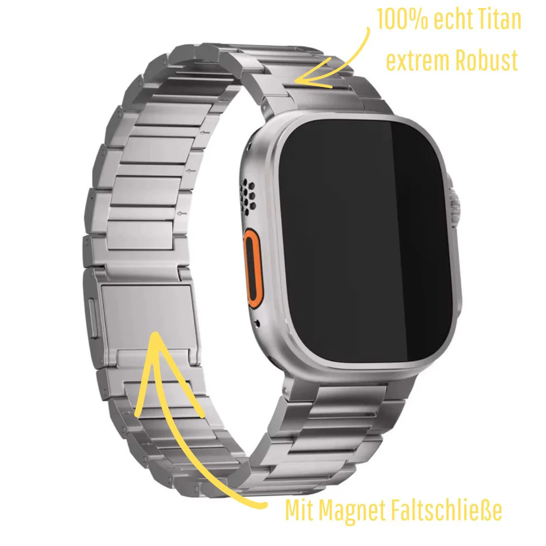 Apple Watch Ultra Armband aus echt Titan – Mit Magnetfaltschließe - Image 4