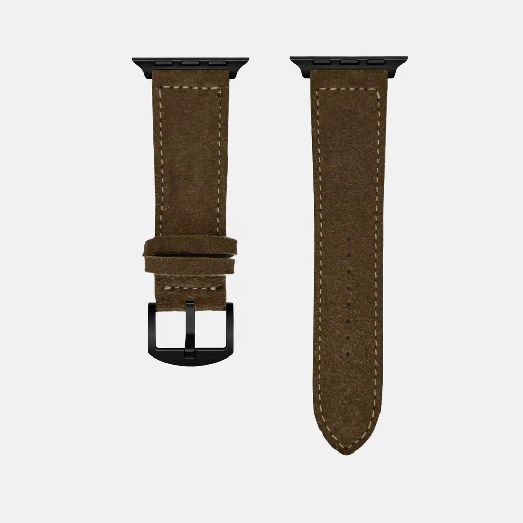Olivebraun 24mm Apple Watch Ultra Lederhosen Armband – aus altsämisch gegerbtem Hirschleder - Image 15