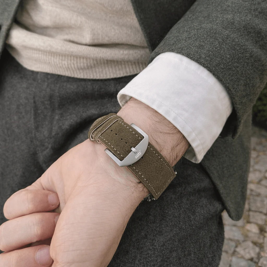 Olivebraun 24mm Apple Watch Ultra Lederhosen Armband – aus altsämisch gegerbtem Hirschleder - Image 5