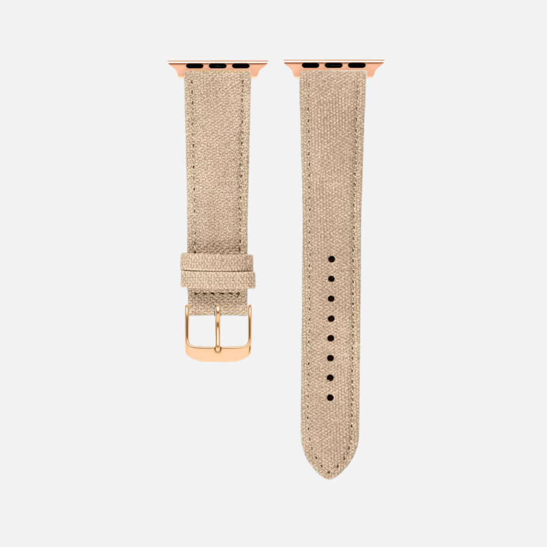 Beige Canvas Apple Watch Band Baumwolle - Image 8