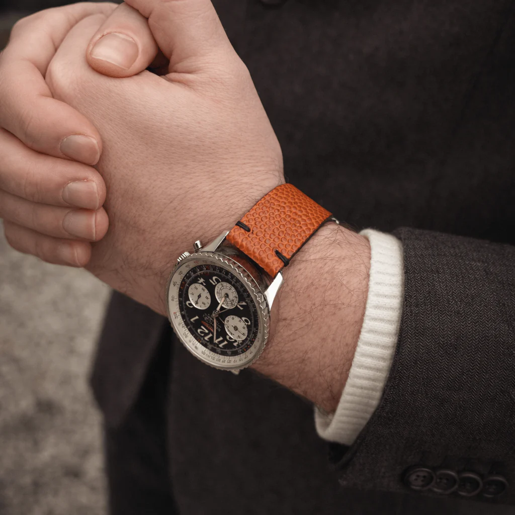 Courtside – Uhrenarmband Handgefertigt aus original Horween Basketballleder - Image 4