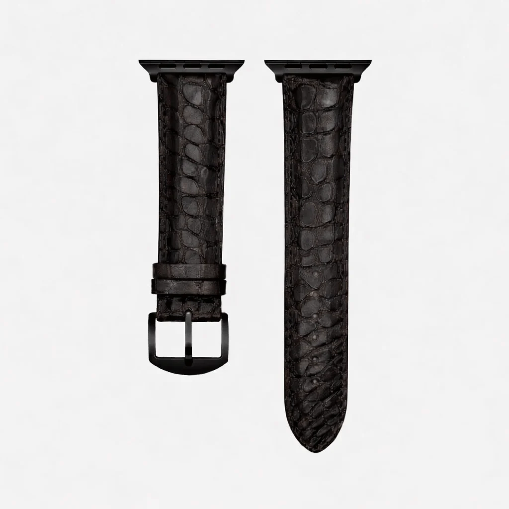 Dunkelbraunes Apple Watch Armband Echt Alligator - Image 5
