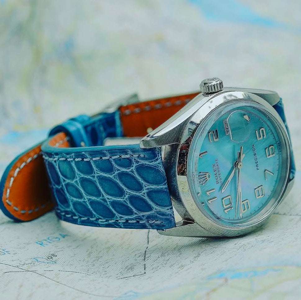 Bright – Uhrenarmband aus glänzendem Alligatorleder aus Louisiana - Image 16