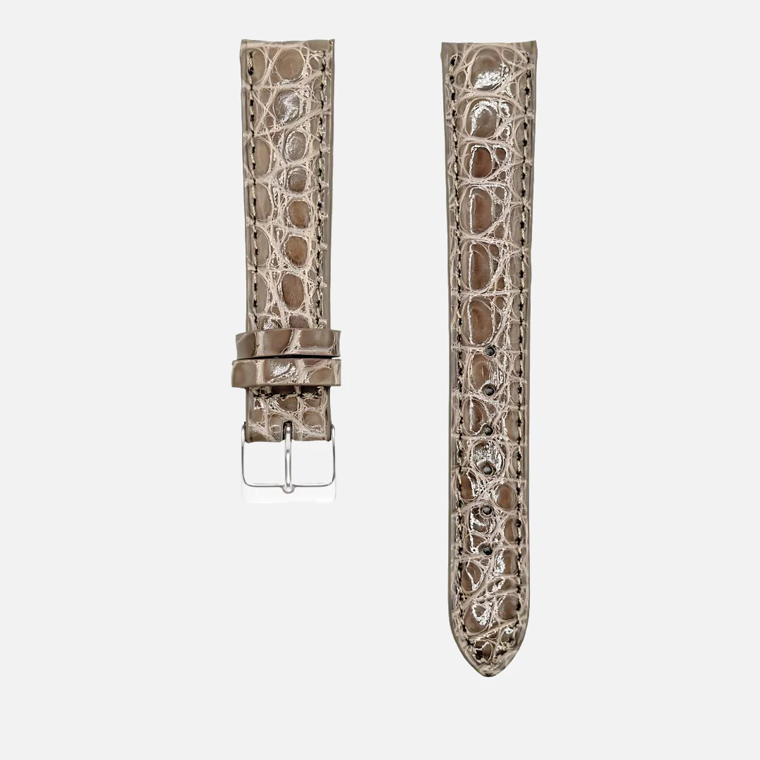 Bright – Uhrenarmband aus glänzendem Alligatorleder aus Louisiana - Image 17