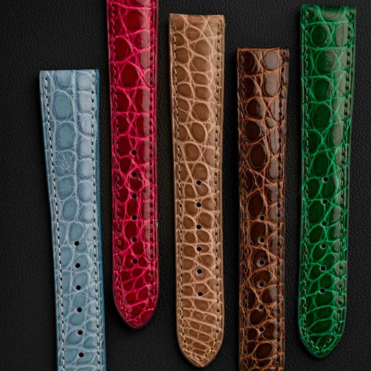 Bright – Uhrenarmband aus glänzendem Alligatorleder aus Louisiana - Image 30