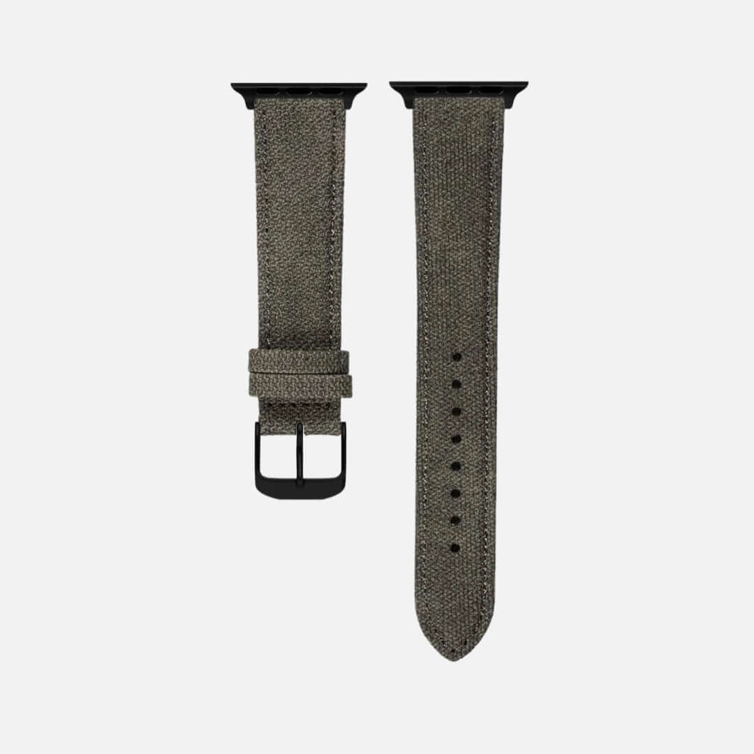 Graues Canvas Apple Watch Band Baumwolle - Image 5
