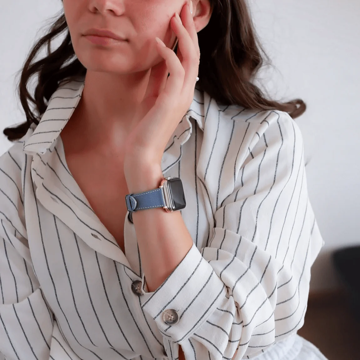 Hellblau kurzes Apple Watch Armband- Biarritz - Image 4