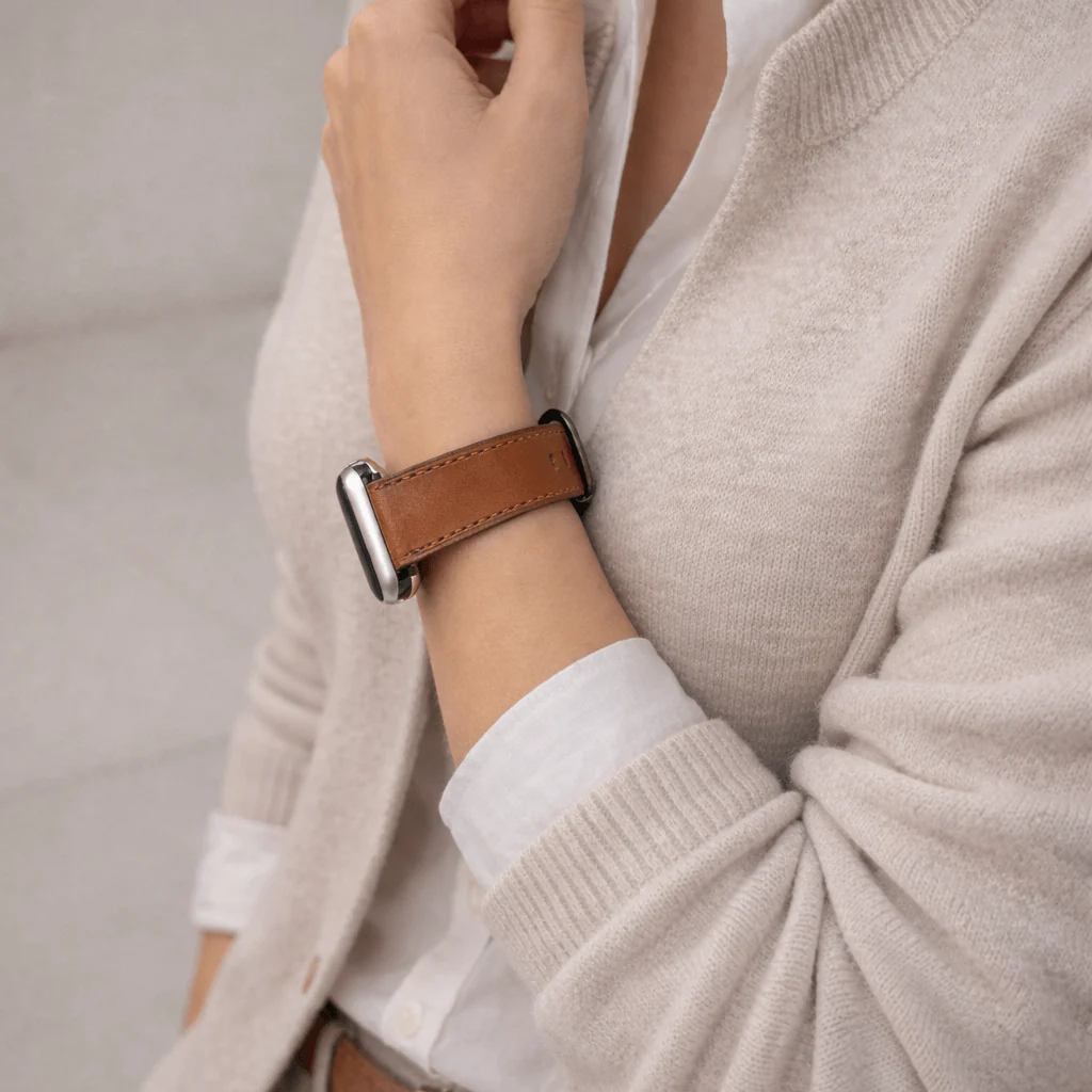 Sattelbraunes Apple Watch Armband Leder - Bidart - Image 4