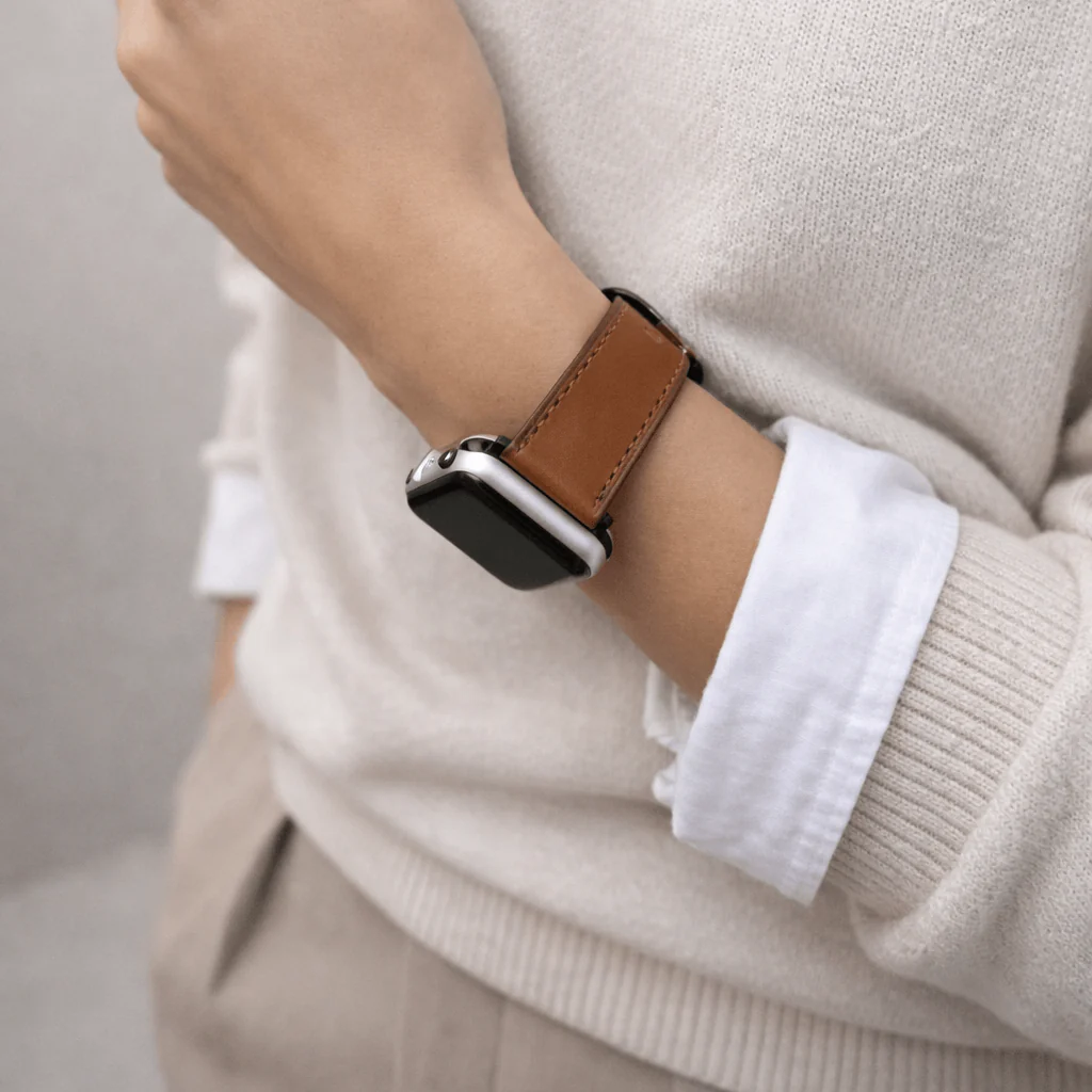 Sattelbraunes Apple Watch Armband Leder - Bidart - Image 5