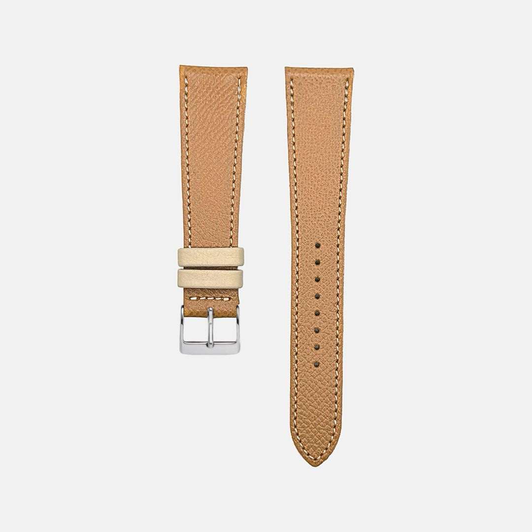 Epsom – Armband aus edlem Kalbleder mit beigen Akzenten - Image 4