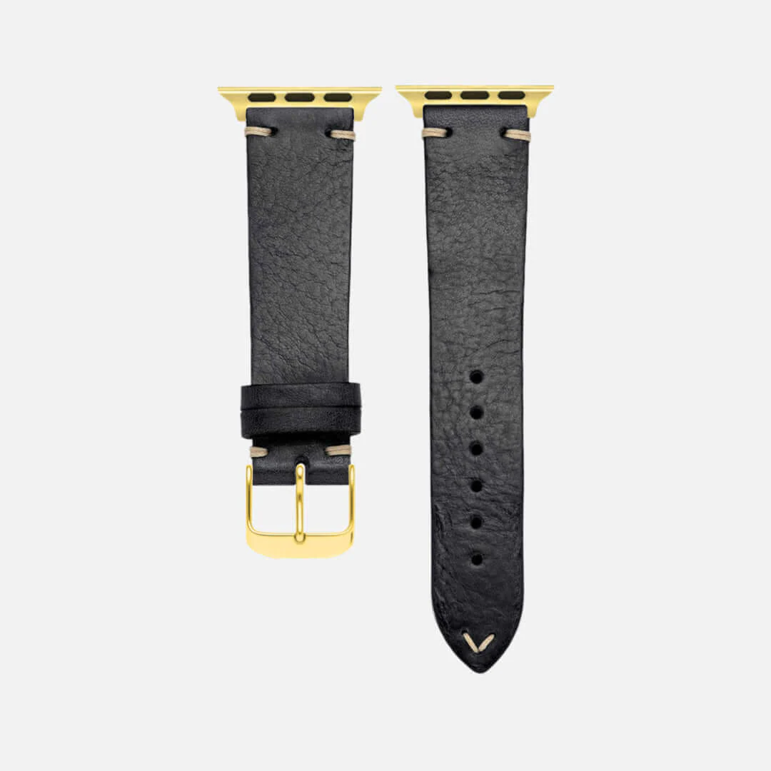 Hunter Apple Watch Armband Leder Schwarz - Image 11
