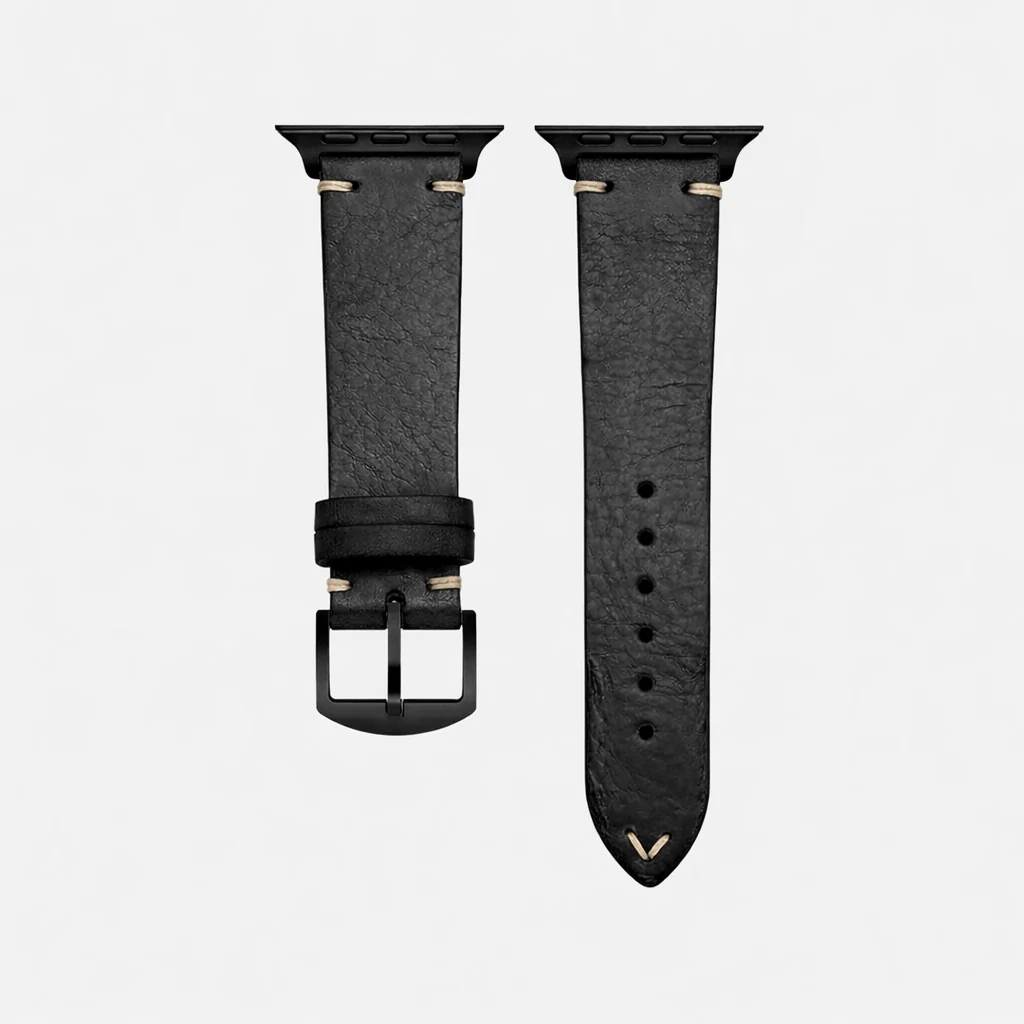 Hunter Apple Watch Armband Leder Schwarz - Image 14