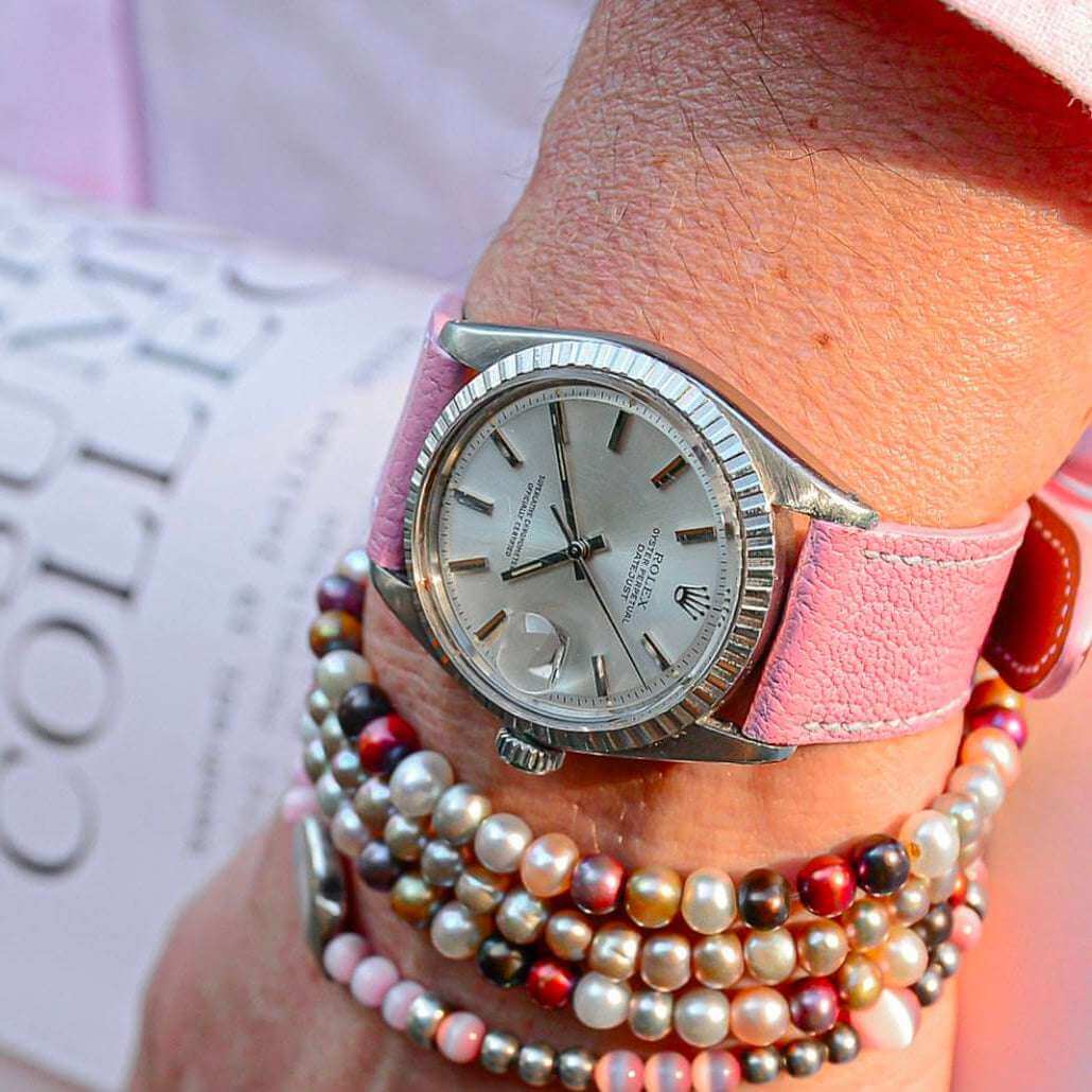 Biarritz Bunt – Armband aus französischem Ziegenleder in kurzer Ausführung - Image 3