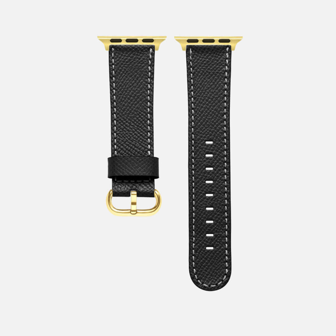 Luxuriöses Apple Watch Lederarmband Damen Cupertino Schwarz - Image 11