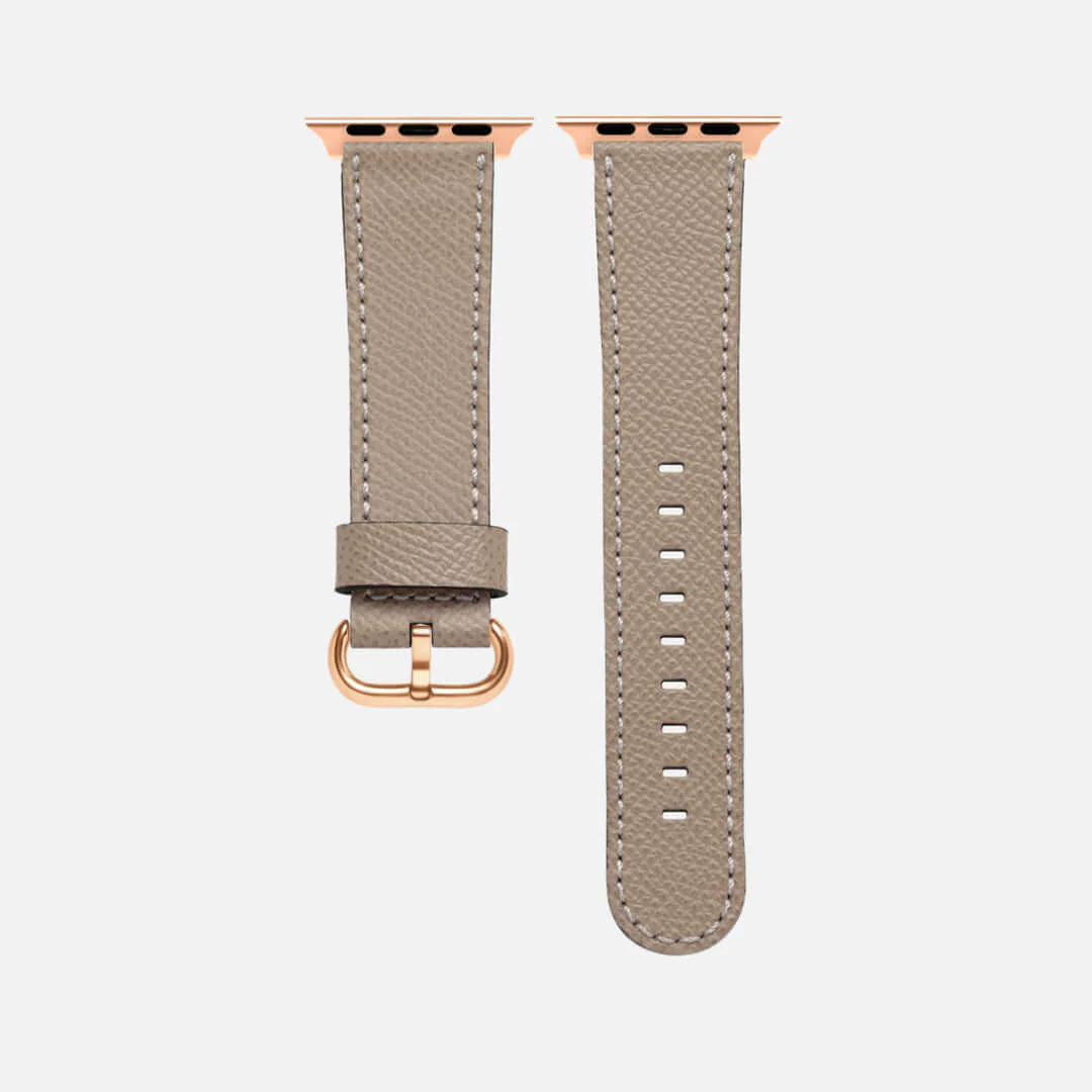 Luxuriöses Apple Watch Lederarmband Damen Cupertino Taupe - Image 10