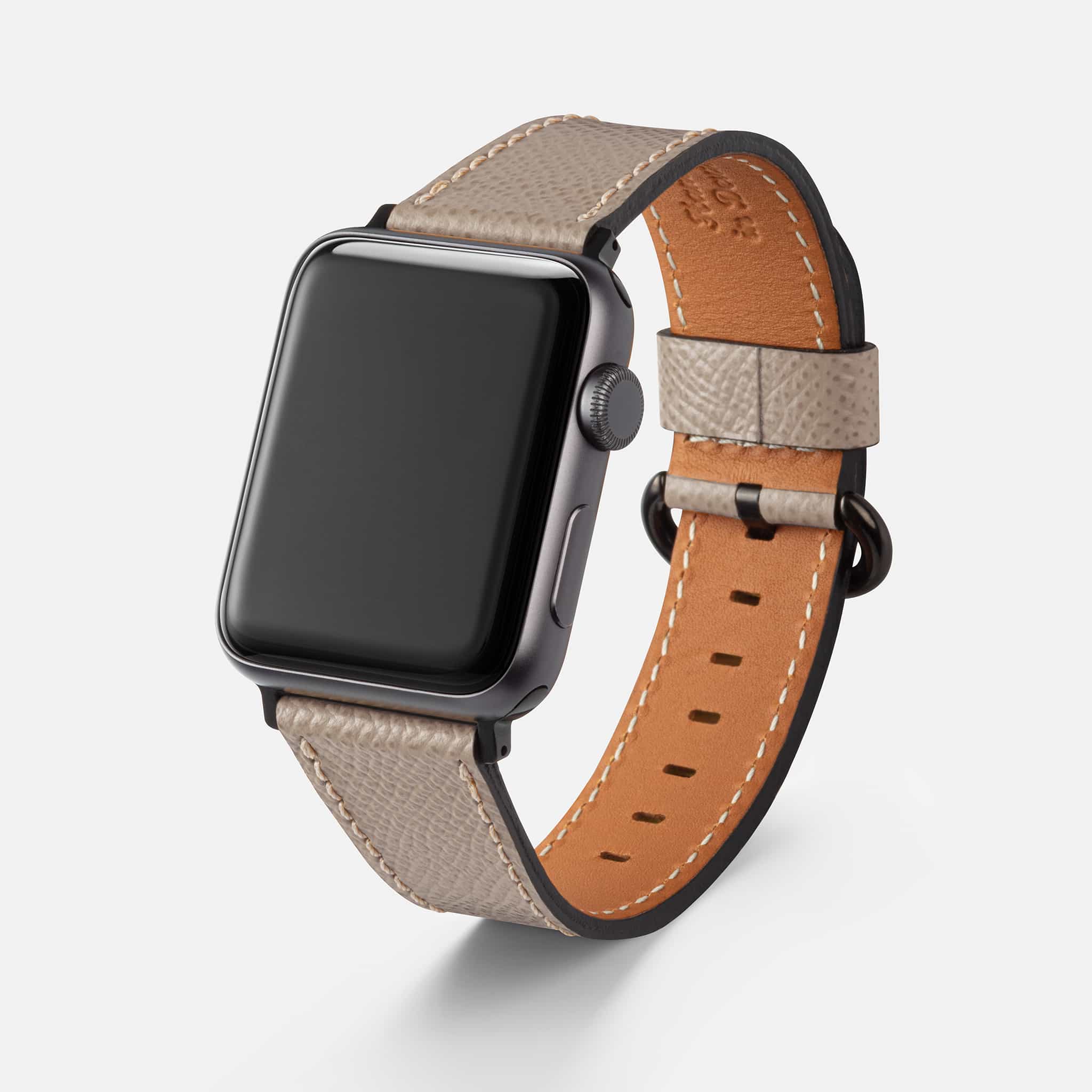 Luxuriöses Apple Watch Lederarmband Damen Cupertino Taupe - Image 3