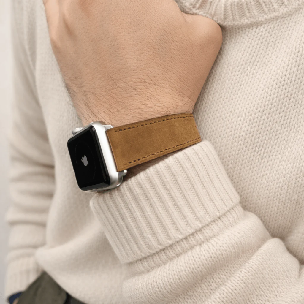 Mountain Apple Watch Lederarmband – Cognac - Image 3