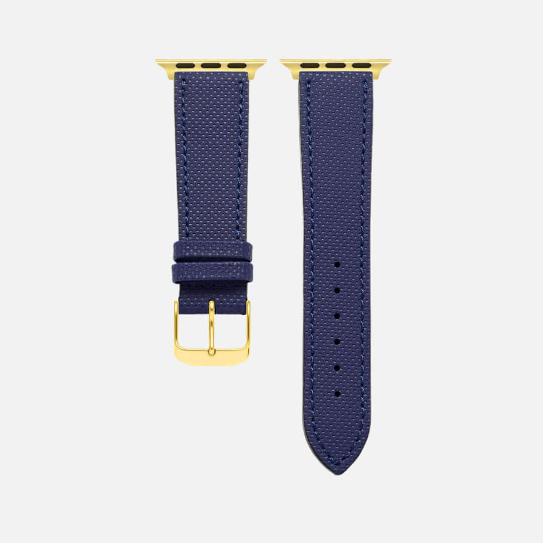 Navyblaues Apple Watch Lederarmband Wasserfest | Nautilus - Image 10